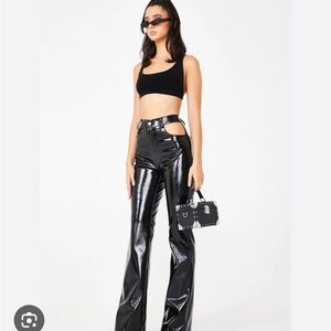 I.AM.GIA Glossy Black Trousers
